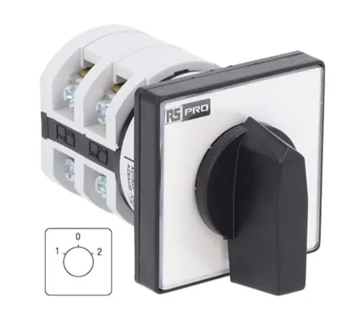 Produktfoto 1 von RS PRO Nockenschalter, 2P / 20A, 4 Schließer, 1, 3-phasig, 3-Stufen