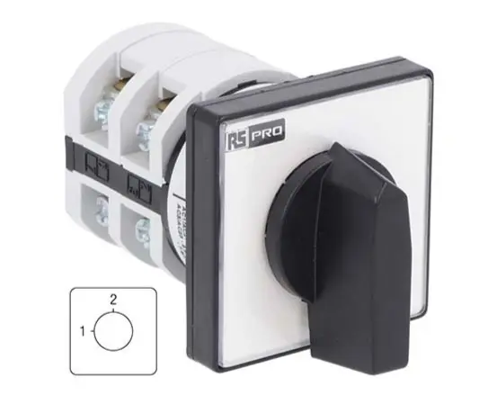 Produktfoto 1 von RS PRO Nockenschalter, 2P / 20A, 4 Schließer, 690 V, 1, 3-phasig, 2-Stufen