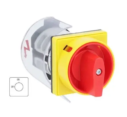 Produktfoto 1 von RS PRO Nockenschalter 20 A, 3-phasig, 2-Stufen Knopf Schraube, 90 °-Wurfwinkel