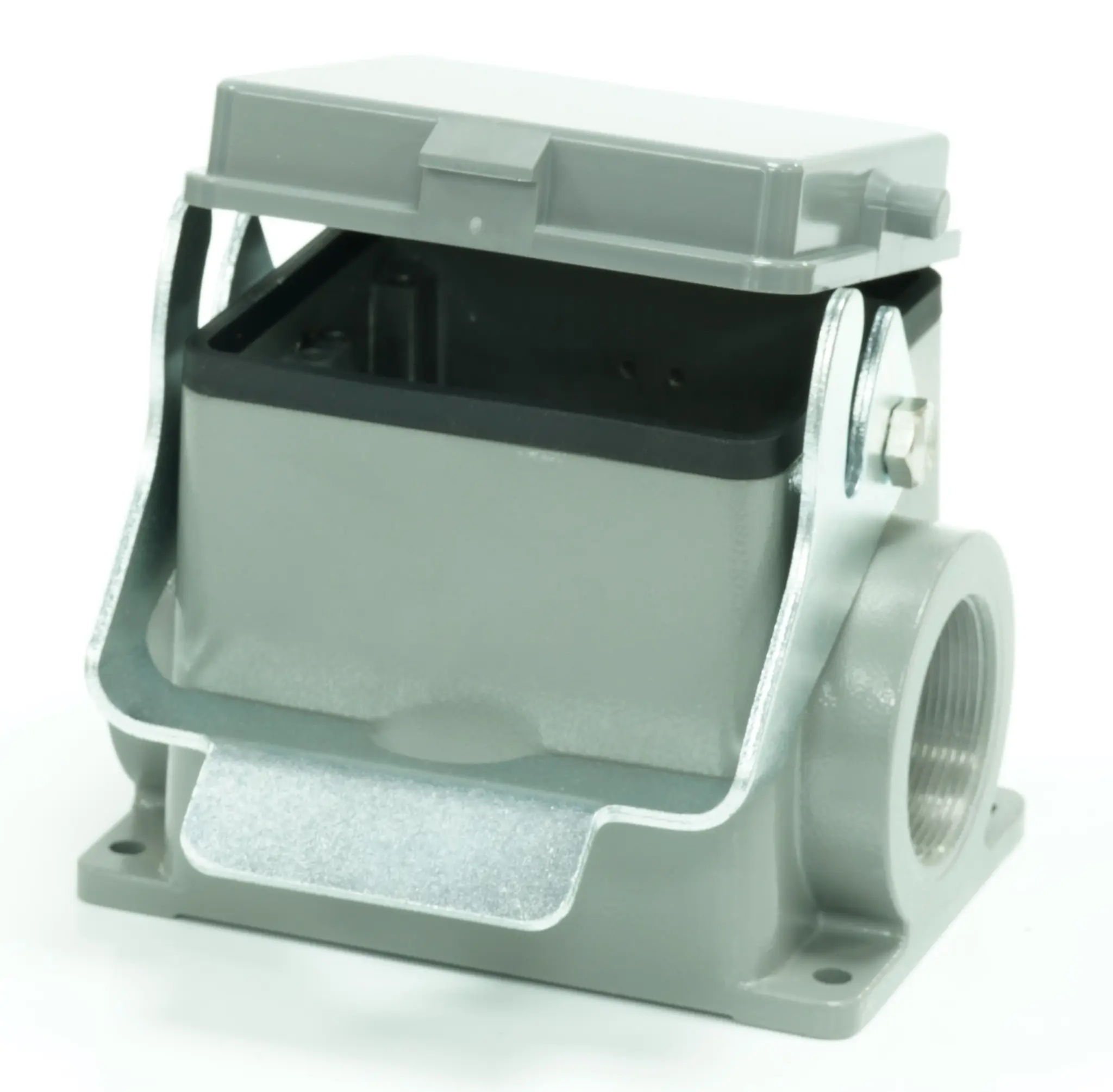 Produktfoto 1 von RS PRO RS-H32B Gehäuse für robusten Stromversorgungsstecker 1 Hebel 1, SMD Steckverbindergehäuse, IP65