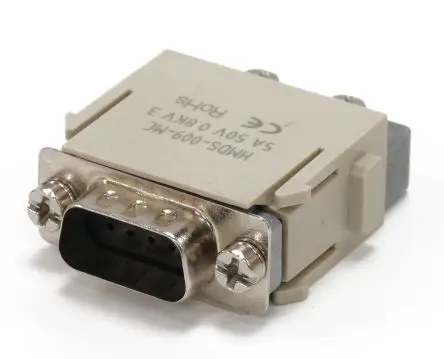 Produktfoto 1 von RS PRO HMDS Industrie-Steckverbinder Kontakteinsatz Stecker, 9-polig 5A, Steckverbindereinsatz, Steckverbindereinsatz