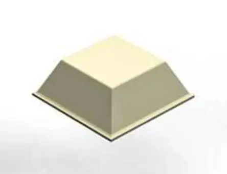 Produktfoto 1 von 3M Bumpon Polyurethan mit Kleberückseite, Urethan Vierkant Gummipuffer, Klebstoff, Ø 20.5 mm x 7.6 mm, 72 bis 75 Shore M