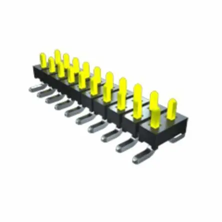 Produktfoto 1 von Samtec TMM Stiftleiste gewinkelt, 12-polig / 2-reihig, Raster 2 mm Raster Oberfläche, Platine-Platine, Unisoliert