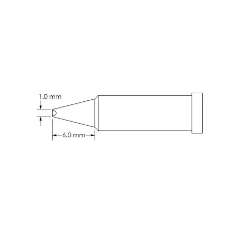 Produktfoto 1 von Metcal 6 mm Lötspitze 6 mm Meißel GT4 für Lötkolben