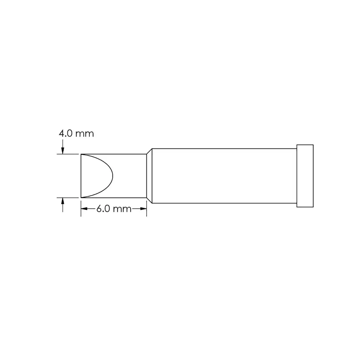 Produktfoto 1 von Metcal / GT4-CH0040P Lötspitze 4,0 x 6 mm flach GT4 für Lötkolben