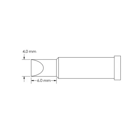 Produktfoto 1 von Metcal 6 mm Lötspitze 6 mm Meißel GT4 für Lötkolben