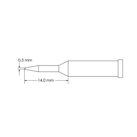 Produktfoto 1 von Metcal 14 mm Lötspitze 14 mm Konisch GT4 für Lötkolben