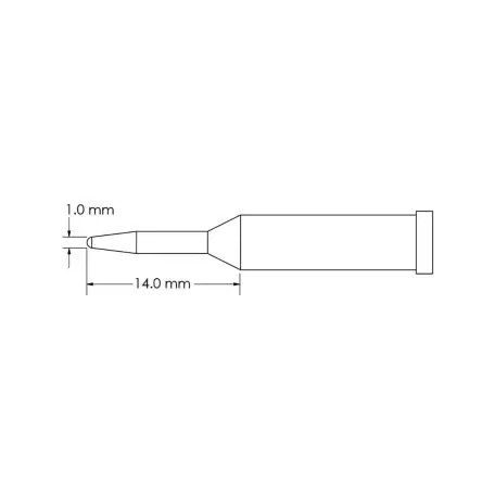 Produktfoto 1 von Metcal 14 mm Lötspitze 14 mm Konisch GT4 für Lötkolben