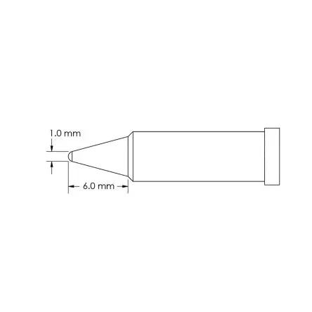 Produktfoto 1 von Metcal 6 mm Lötspitze 6 mm Konisch GT4 für Lötkolben