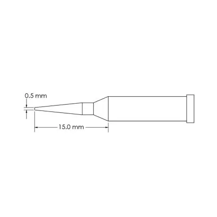 Produktfoto 1 von Metcal 15 mm Lötspitze 15 mm Konisch GT4 für Lötkolben