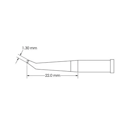 Produktfoto 1 von Metcal 22 mm Lötspitze 22 mm Konisch GT4 für Lötkolben