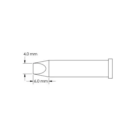 Produktfoto 1 von Metcal 6 mm Lötspitze 6 mm Meißel GT6 für Lötkolben