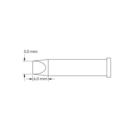 Produktfoto 1 von Metcal 6 mm Lötspitze 6 mm Meißel GT6 für Lötkolben