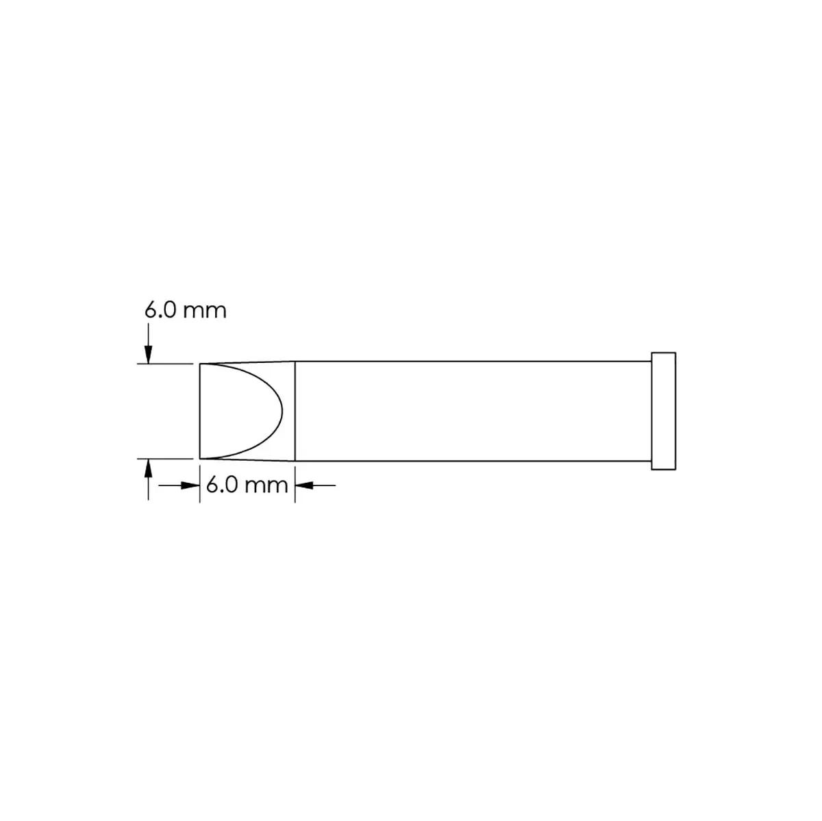 Produktfoto 1 von Metcal / GT6-CH0060P Lötspitze 6,0 x 6 mm flach GT6 für Lötkolben