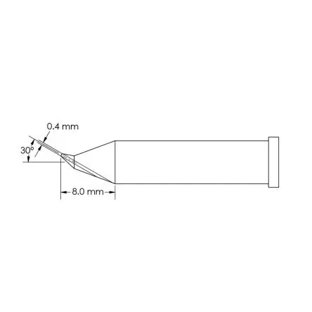 Produktfoto 1 von Metcal 8 mm Lötspitze 8 mm Konisch GT6 für Lötkolben