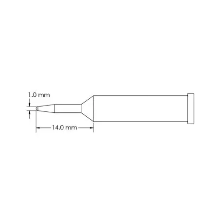 Produktfoto 1 von Metcal 14 mm Lötspitze 14 mm Konisch GT6 für Lötkolben