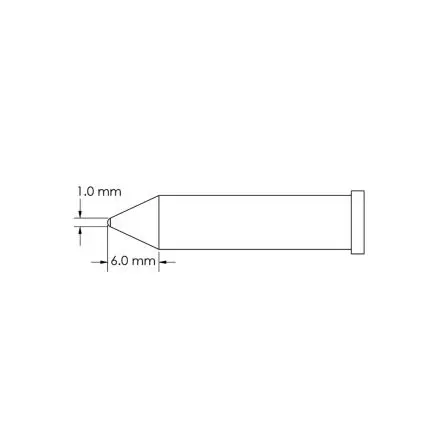 Produktfoto 1 von Metcal 6 mm Lötspitze 6 mm Konisch GT6 für Lötkolben
