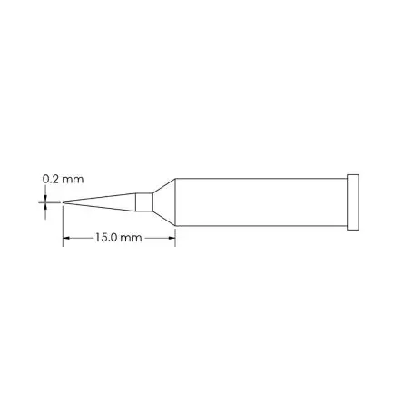 Produktfoto 1 von Metcal 15 mm Lötspitze 15 mm Konisch GT6 für Lötkolben