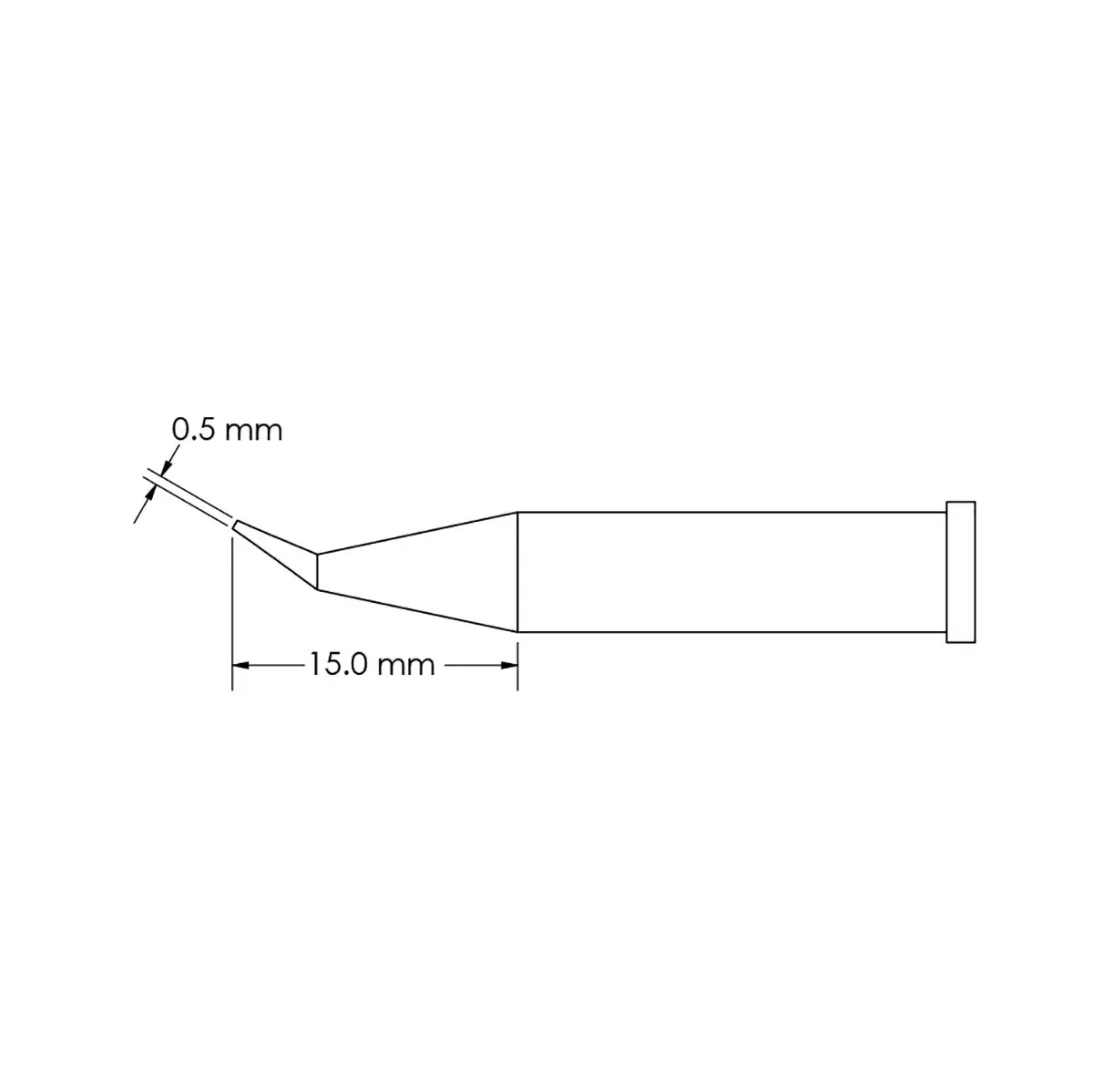 Produktfoto 1 von Metcal / GT6-CN1505R Lötspitze 0,5 x 15 mm konisch GT6 für Lötkolben
