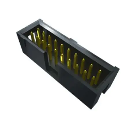 Produktfoto 1 von Samtec HTSS Leiterplattenleiste gewinkelt, 10-polig / 2-reihig, Raster 2.54 mm Raster Oberfläche, Platine-Platine,