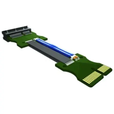 Produktfoto 1 von Samtec PCIEC Blau, Grau Jumper Stecker/Buchse 36-polig, Raster 1 mm 1-reihig, Länge 49.6 mm, Starthilfekabel
