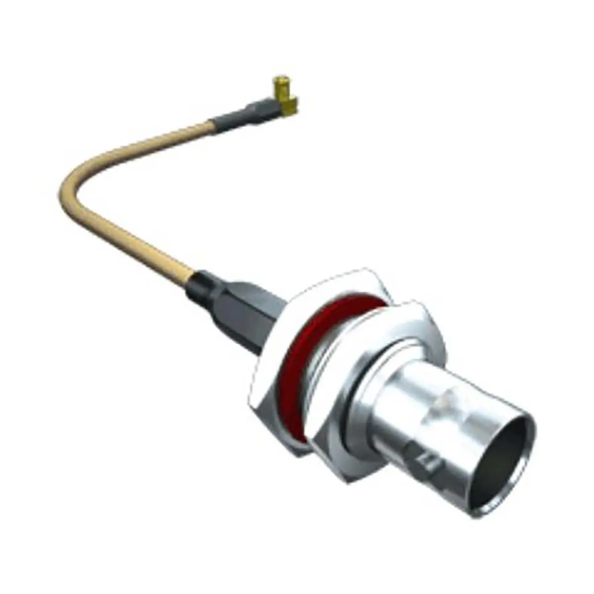 Produktfoto 1 von Samtec Koaxialkabel, 75 Ω 30 AWG, 254 mm, Gelb