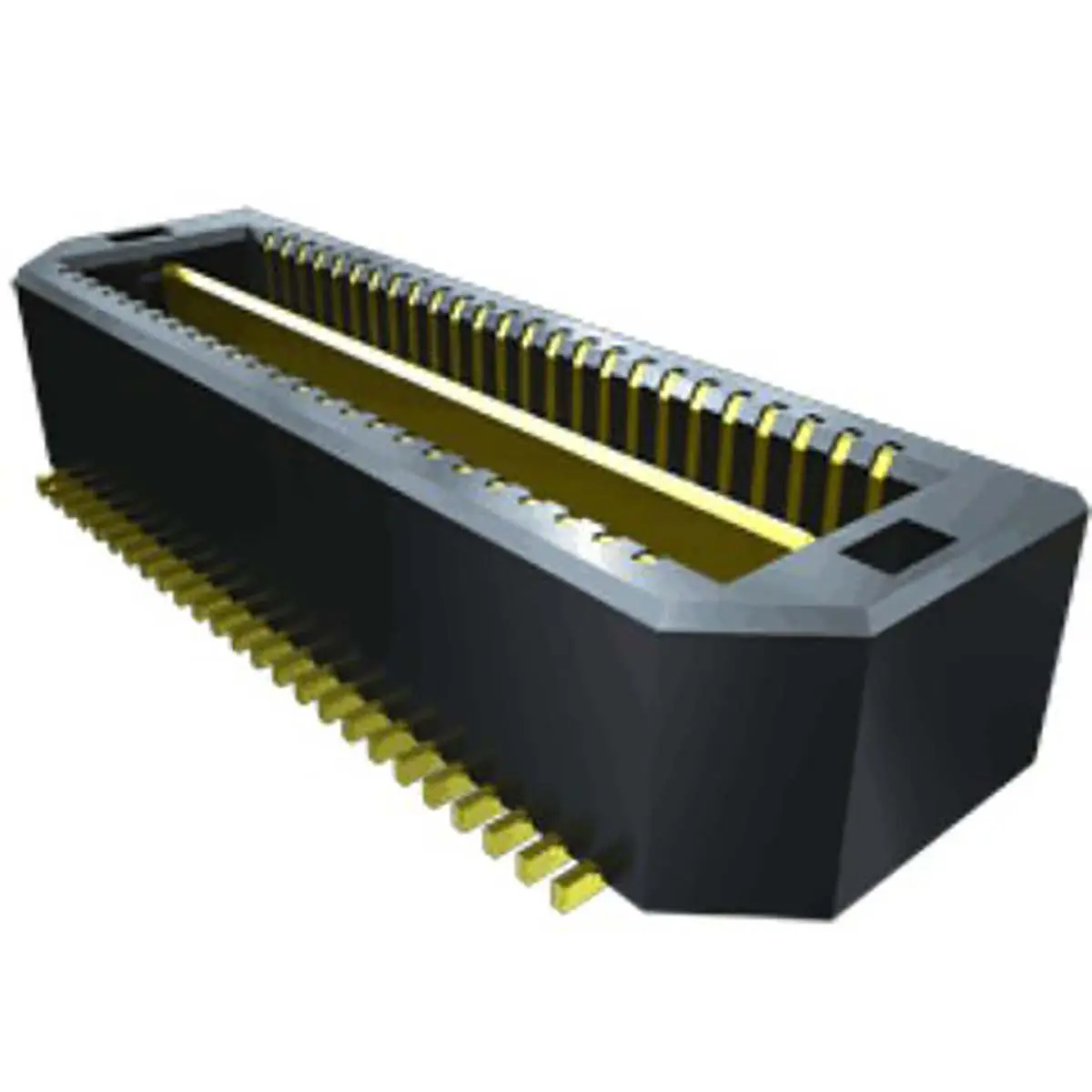 Produktfoto 1 von Samtec QTS Leiterplattenleiste gewinkelt, 50-polig / 2-reihig, Raster 0.64 mm Raster Oberfläche, Platine-Platine,