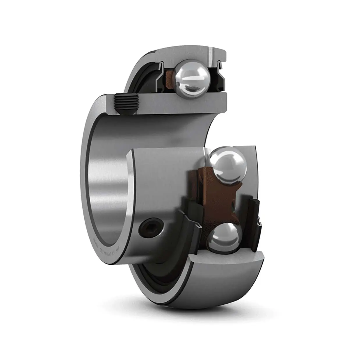 Produktfoto 1 von SKF Edelstahl Lagereinsatz 52 mm Außen-ø , Innen-Ø 25 mm, Traglast 7800 N