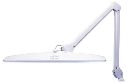 Produktfoto 1 von RS PRO LED Tischleuchte Typ C - EU, 3-polig (Global) Klemme, Einstellbarer Arm bis 400 mm Weiß, 230V ac / 21 W
