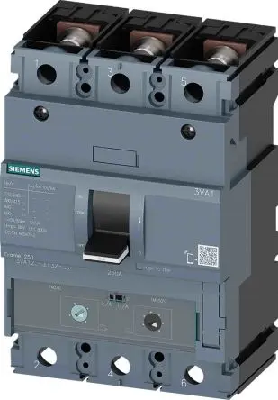 Produktfoto 1 von Siemens SENTRON SENTRON, Kompaktschutzschalter 3-polig, 200A Feststehend / Abschaltvermögen 7 kA 690V ac 500 V dc
