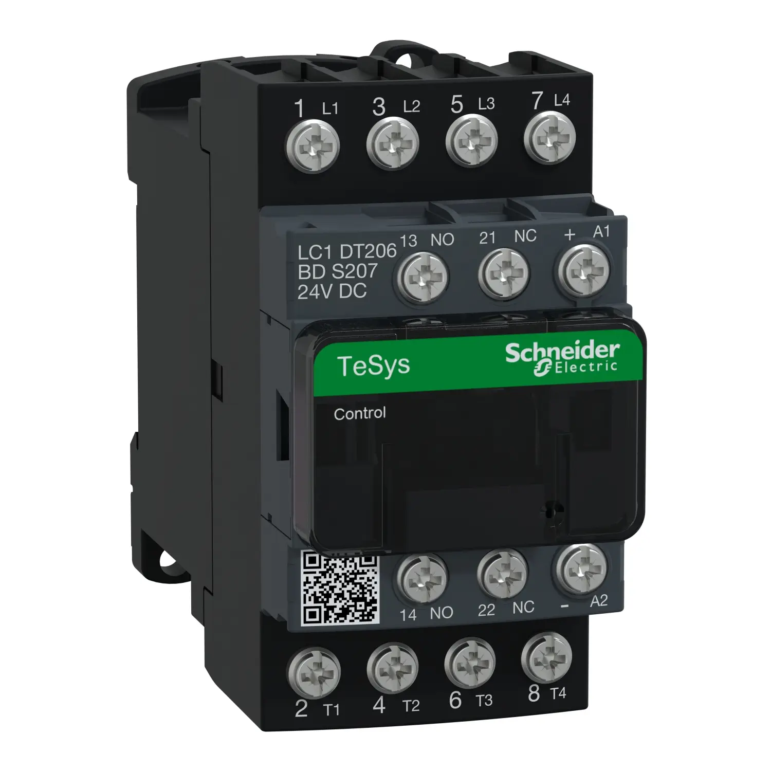 Produktfoto 1 von Schneider Electric TeSys D Wendeschütz 24 V dc-Spule, 4-polig, 690V / 20 A 24 V dc 4 Schließer Umkehrend 1-Hilfskontakte