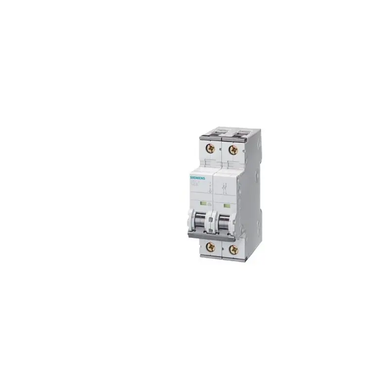 Produktfoto 1 von Siemens 5SY4 Miniaturüberlastschalter Typ C, Pol 2-polig 1.6 A 400 V ac, Abschaltvermögen 10 kA SENTRON 72 V dc
