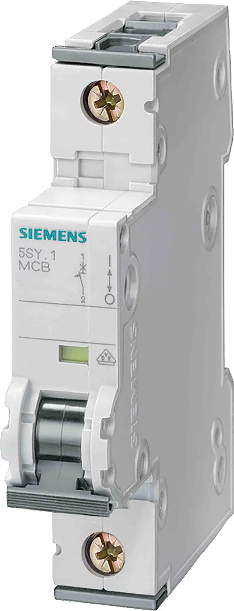 Siemens 5SY4 Miniaturüberlastschalter Typ D, Pol 1-polig 3 A 400 V ac, Abschaltvermögen 10 kA SENTRON 72 V dc
