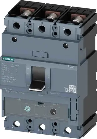 Siemens SENTRON 3VA1, Kompaktschutzschalter 3-polig, 250A / Abschaltvermögen 36 kA 690V ac 500 V dc