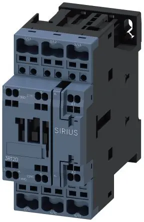 Produktfoto 1 von Siemens Schütz 24V ac-Spule, 3-polig / 32 A 15 kW 1 Schließer/1 Öffner Umkehrend