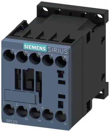 Produktfoto 1 von Siemens 3RT2 Schütz 110V ac-Spule, 4-polig, 690V / 9 A 110V ac 4 kW 2 Schließer/2 Öffner Motorsteuerung