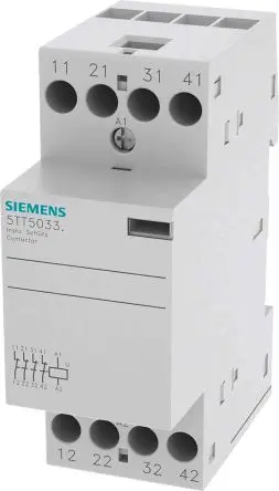 Produktfoto 1 von Siemens 5TT INSTA Schütz 230V ac-Spule, 4-polig / 25 A 24V 2 kW 4 Öffner 4-Hilfskontakte