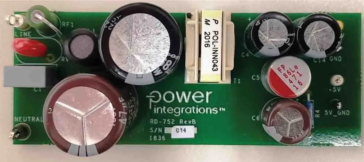 Produktfoto 1 von Power Integrations INN3673C-H601 Entwicklungskit, RDR-752 Sperrwandler-Konverter, für Integriertes Netzteil