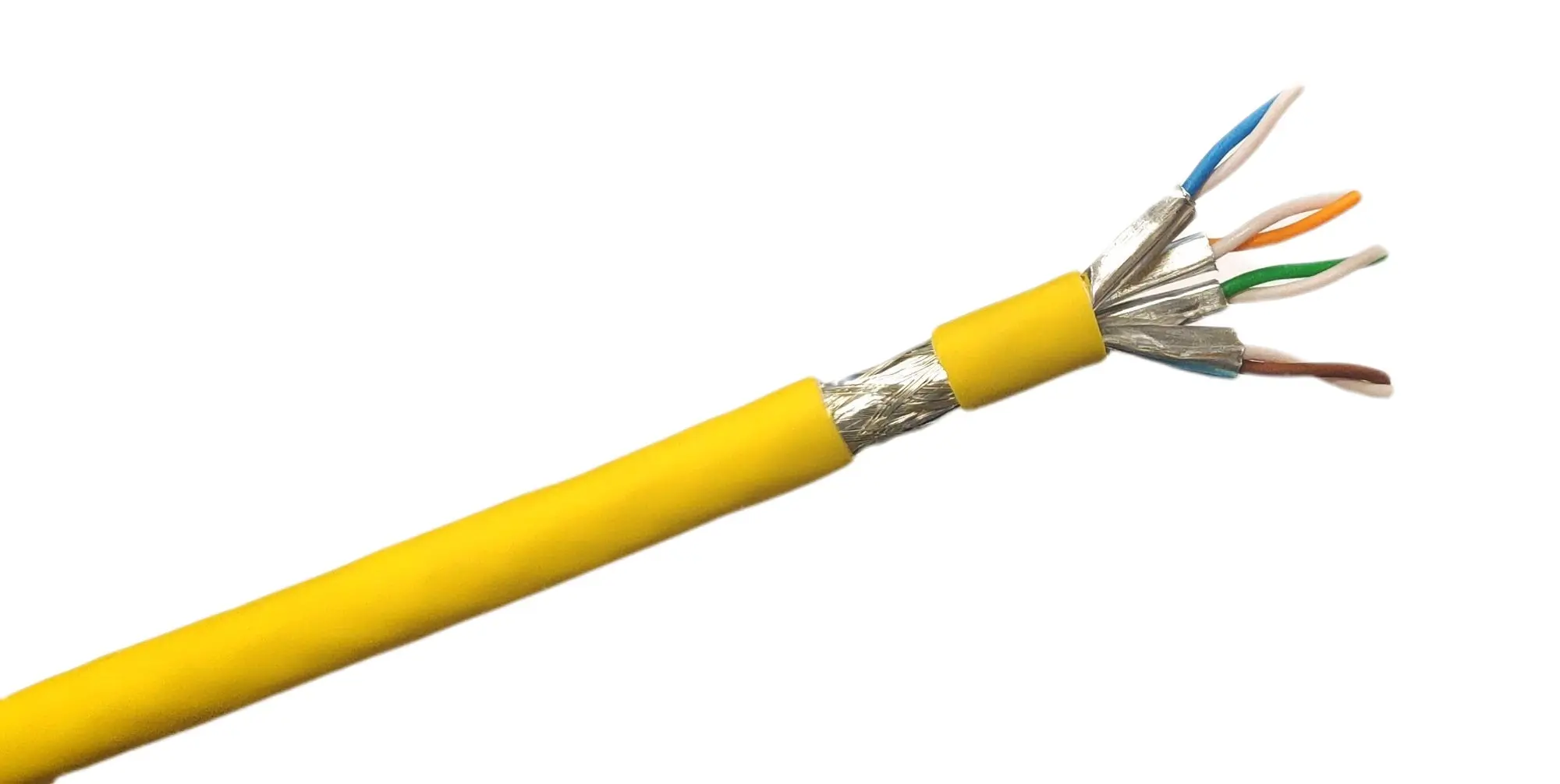 Produktfoto 1 von RS PRO Cat7 Ethernet-Kabel, 100 m, Gelb Abgeschirmt, Raucharm halogenfrei