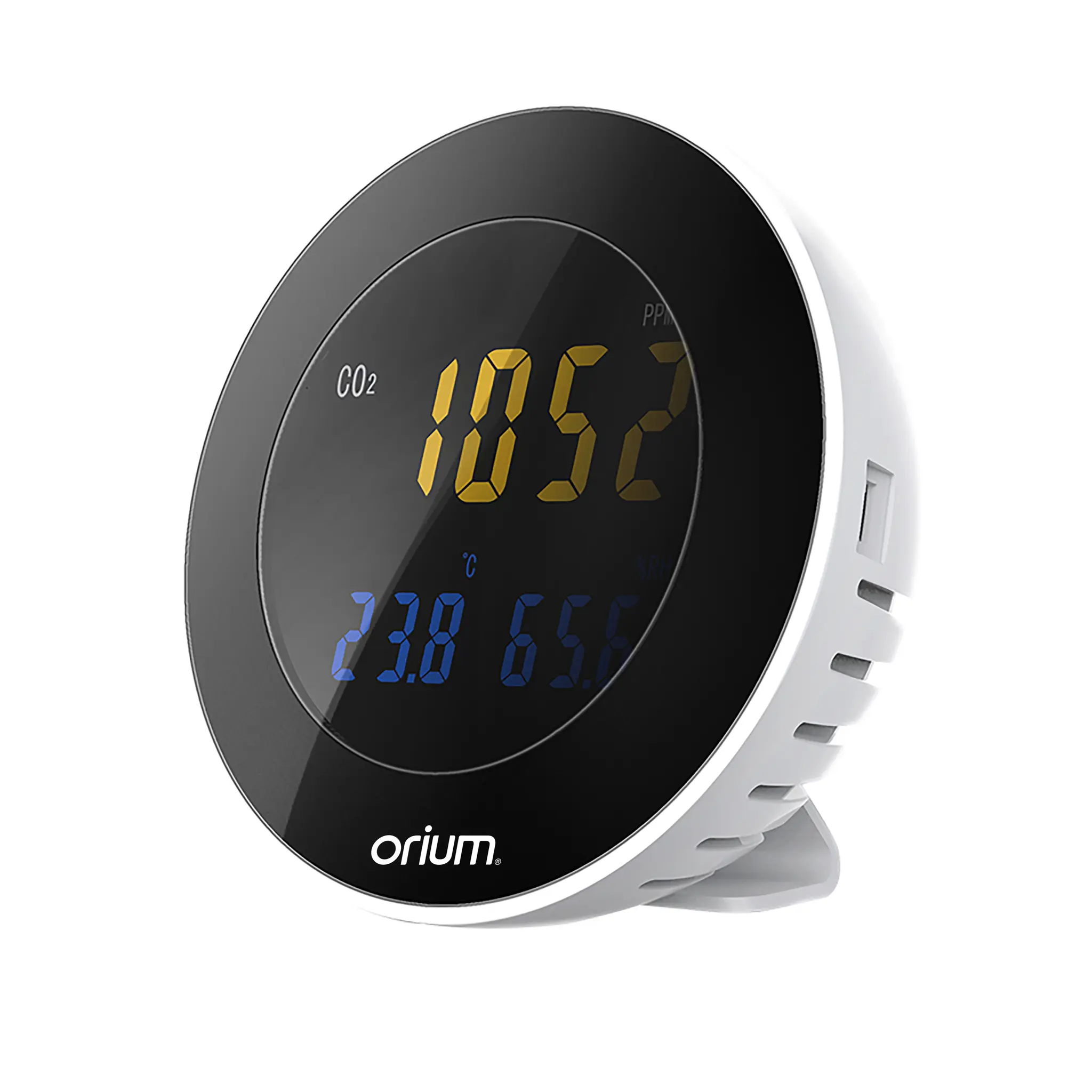 Produktfoto 1 von Orium Quaelis 10 Datenloggerfunktion LED Luftqualitätsmessgerät 70 °C, CO2 bis 9999 ppm, Akku-betrieben / 99.9 %RH