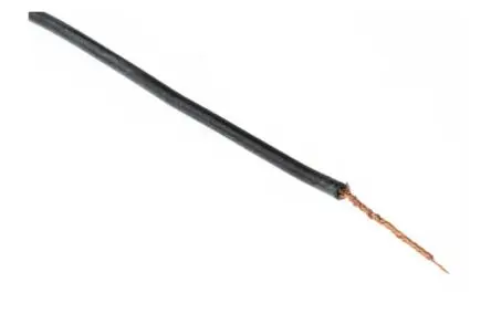 Produktfoto 1 von RS PRO 3512 Schaltdraht, 20 AWG 100 m Schwarz Ø 2.6 mm 270 Litzen Silikongummi
