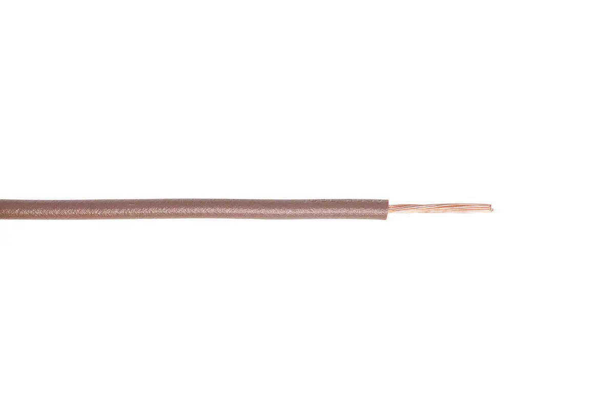 Produktfoto 1 von RS PRO Einzeladerleitung 4 mm², 12 AWG 100m Braun PVC isoliert