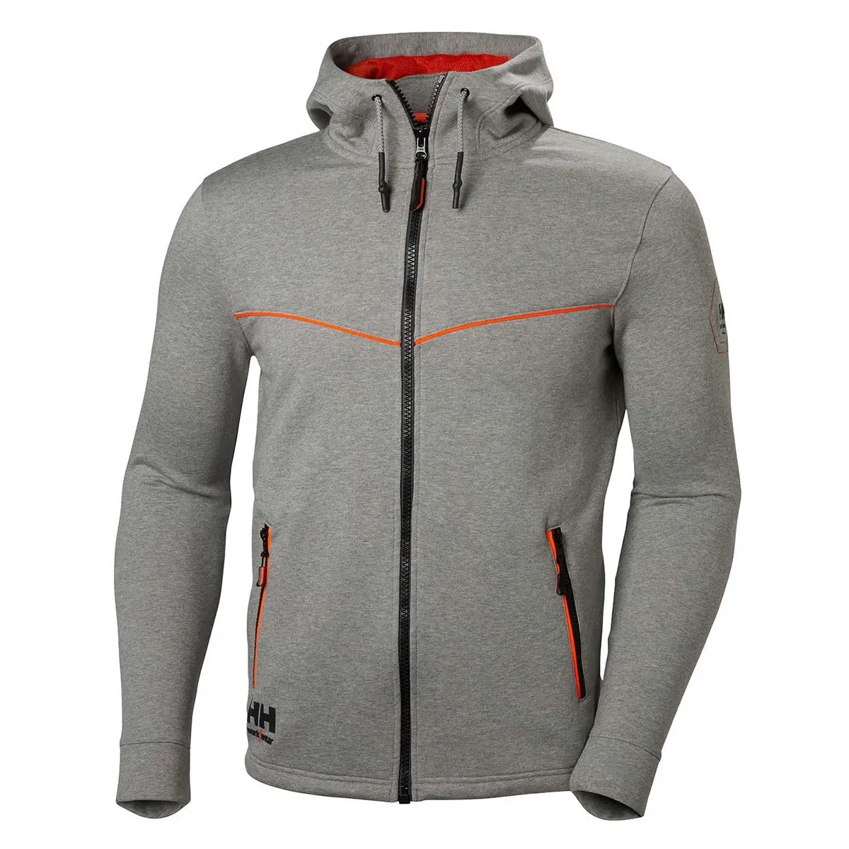 Produktfoto 1 von Helly Hansen Chelsea Evolution Unisex Kapuzenpullover, Polartec Grau Reißverschluss, Größe M
