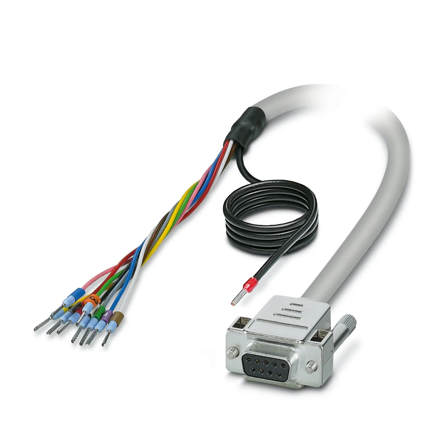 Phoenix Contact Kabel / DB9 Buchse / Nicht abgeschlossen, 3 m Polyvinylchlorid, Grau, cULus, CSA, UL