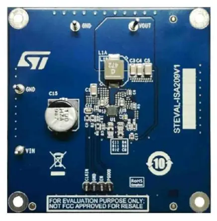 Produktfoto 1 von STMicroelectronics L6983NQTR Entwicklungsbausatz Spannungsregler, 3-A-Evaluierungsplatine für synchronen