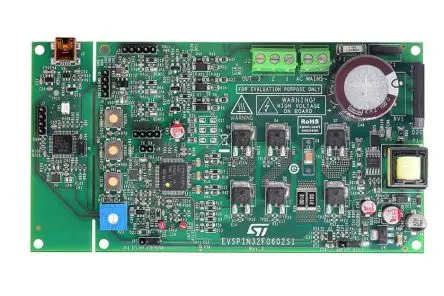 Produktfoto 1 von STMicroelectronics STSPIN32F0602 Evaluierungsplatine, EVSPIN32F0602S1 3-Phasen-Wechselrichter, für STSPIN32F0602