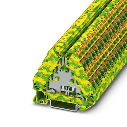 Produktfoto 1 von Phoenix Contact PTRVB Schutzleiterklemme 4 Gelb, Grün, 1.5mm², 800V Einsteck-Anschluss