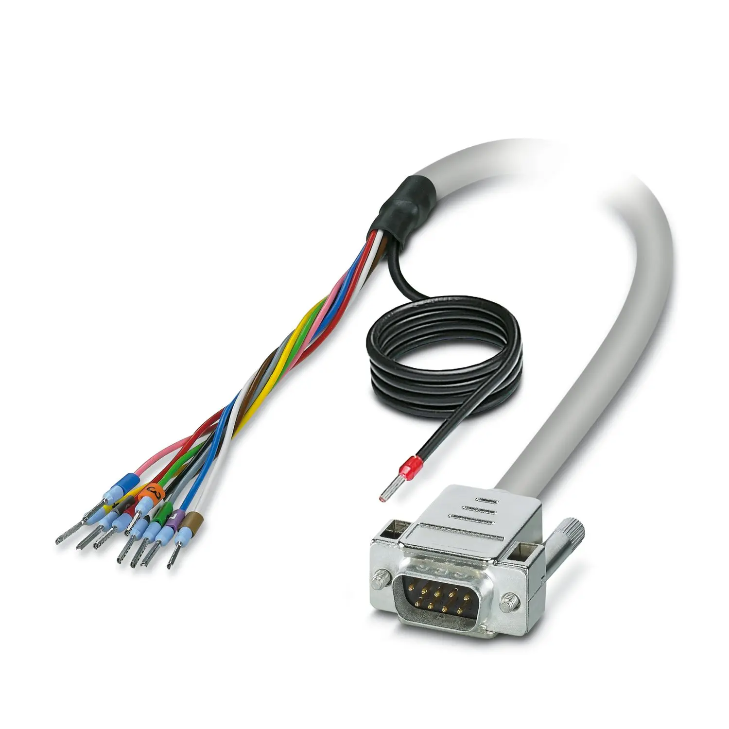 Produktfoto 1 von Phoenix Contact 25/S, CABLE-D-9SUB/M/OE/0 Serielles Kabel / Offenes Ende Stecker / D-Sub-Stiftleiste, 6 m Halbsteifes