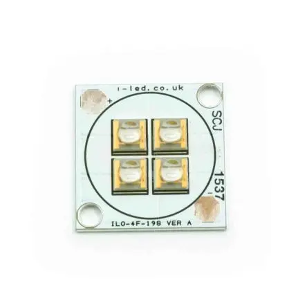 Intelligent LED Solutions Oberfläche 4-fach LED UV-Array UV C 270 nm / 100 mW, Kuppelförmig 90 ° 2 Pin