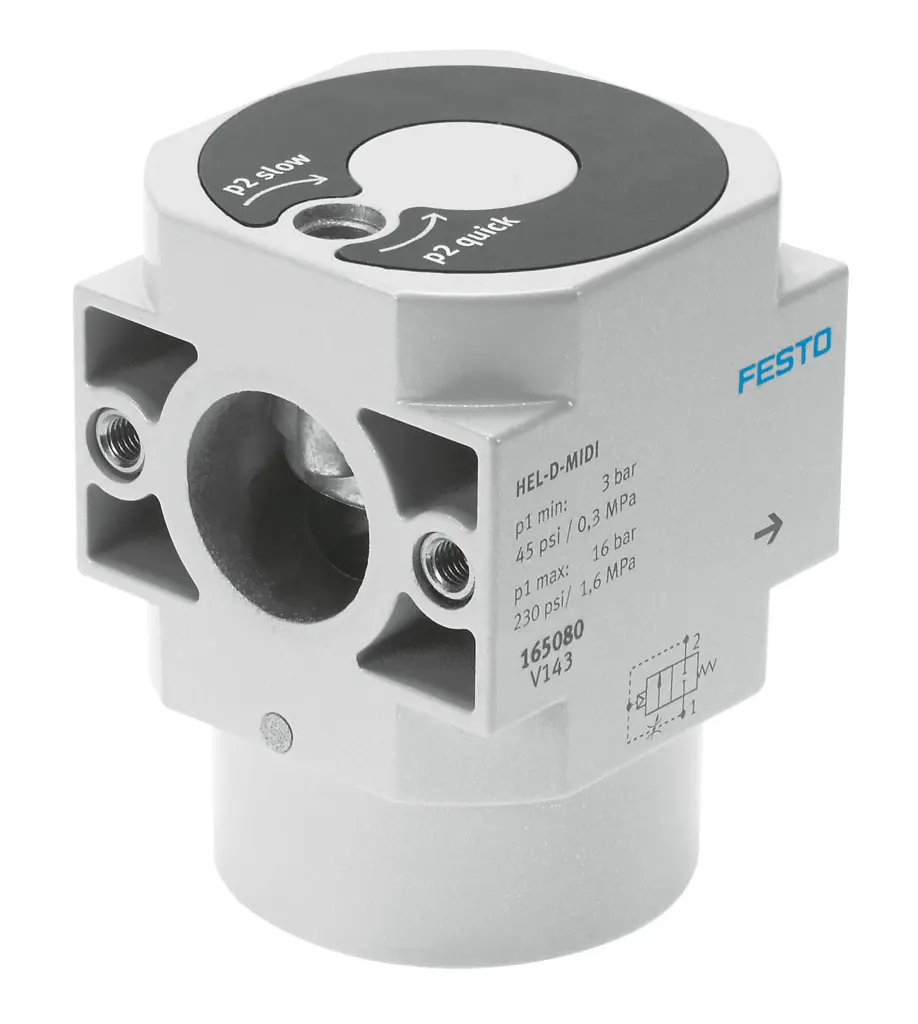 Produktfoto 1 von Festo HEL Pneumatik-Steuerventil, manuell 3/8 in, Aluminium 170691
